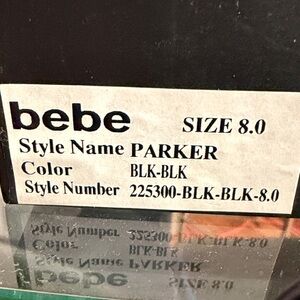 bebe Black Parker Heels